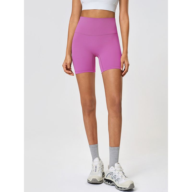 Nude Feel High Waist Yoga Shorts Outwear Thin Quick-Drying Sports Shorts Women's Tight Three-Point Fitness Shorts Women's Hip Lifting