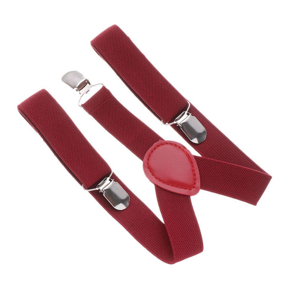 For Boys Performance Strap Clip Bow Tie Suspenders Clips Hanging Pants Clip Tie Suspenders Set