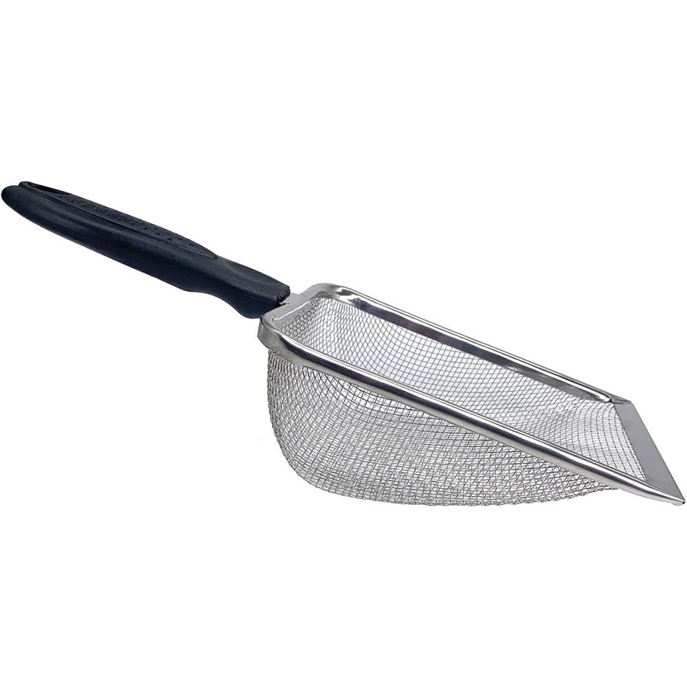 Falltail Stainless Steel Reptile Sand Substrate Scoop Shovel Sifter Fine Mesh Metal Reptile Litter Cleaner Scooper For Sand Bedding