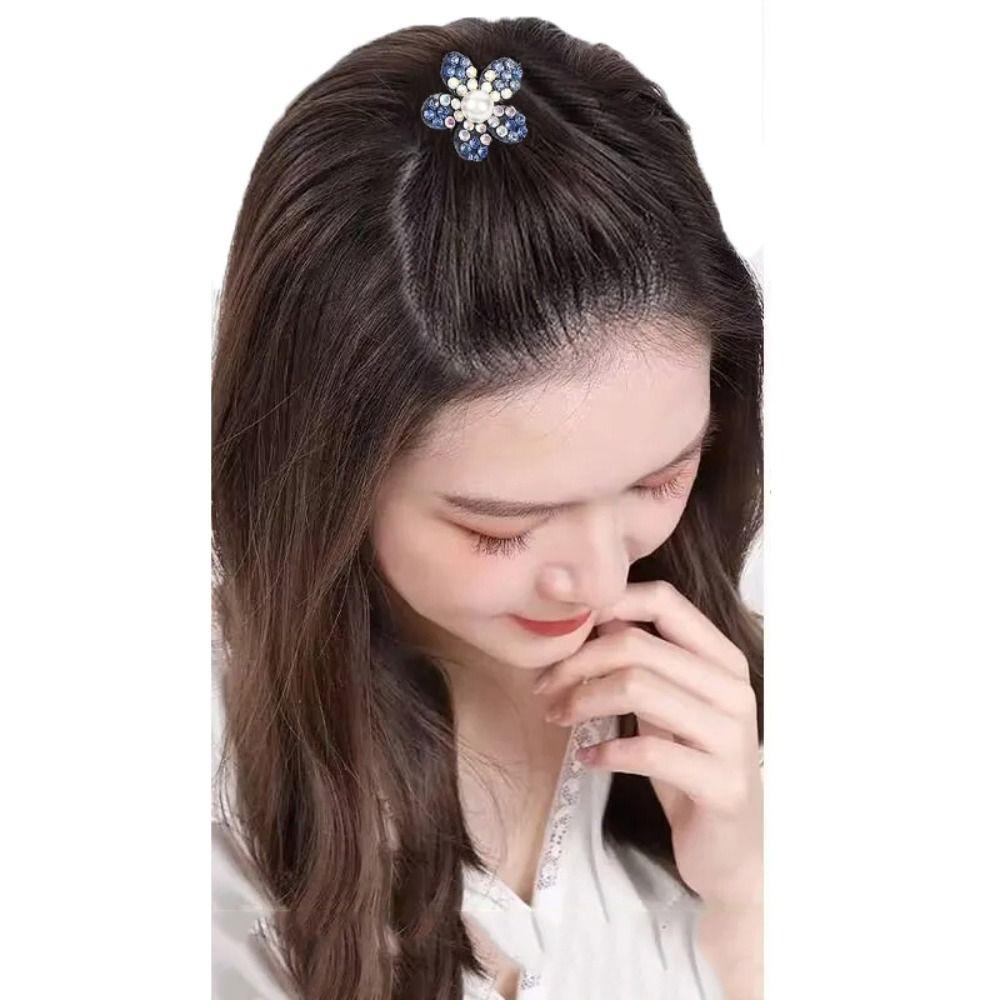 Flower Hair Base Pearl Bun Bump It Up Volume Hair Base Shiny Invisible Volume Hair Clip  Daily