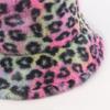 Autumn and Winter Internet Celebrity Colorful Leopard Print Bucket Hat Fashion Versatile Personality Travel Basin Hat Women's Windproof Warm Hat