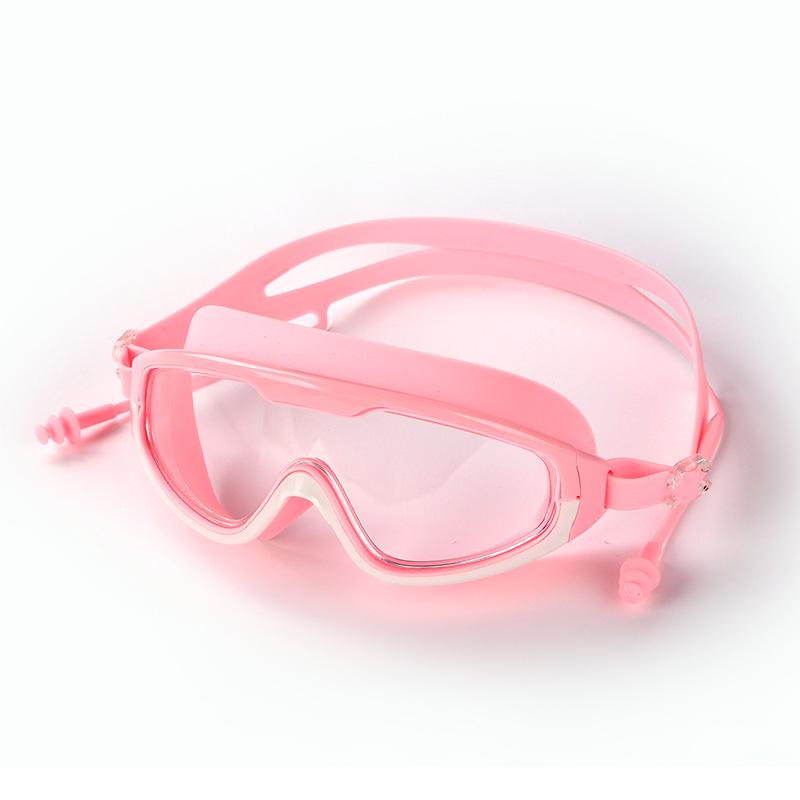 Детские водонепроницаемые противотуманные очки для плавания HD с большой оправой для мальчиков и девочек