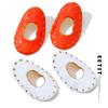 Stainless Steel Enamel Oval Hollow Stud Earrings Rust Proof Metal Fashion Jewelry Orange White Color