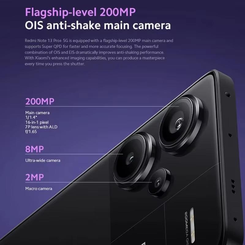 Xiaomi Redmi Note 13 Pro Plus 8 ГБ 256 ГБ глобальная версия смартфона 120 Вт HyperCharge MediaTek Dimensity 7200-Ultra 200 МП OIS камера