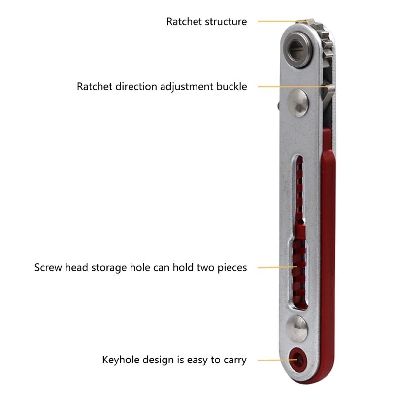 Compact Ratcheting Screwdriver Durable Ratchet Wrench Lightweight Ratchet Tool Manual Improve Work Efficiency with Ease