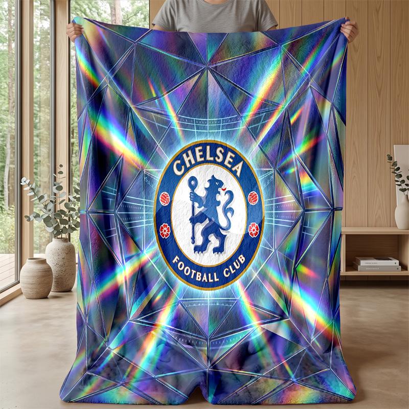 Chelsea FC Theme blanket Soft Flannel Blanket Plush Throw Blanket Cozy Sofa Bed Blanket for Home Decor