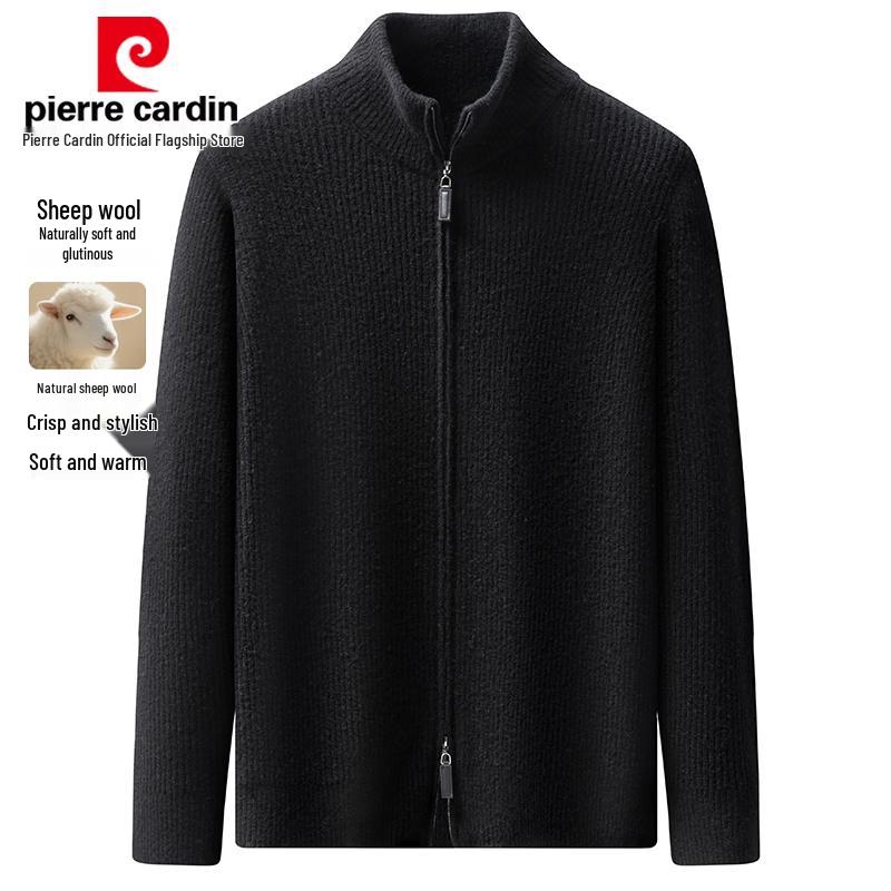 Pierre Cardin Men's Heavyweight Wool Cardigan Sweater