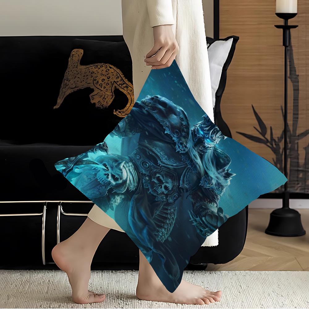 Game World Of Warcraft Personalized Picture Text Home Decorative Pillows Household Gifts 45X45Cm