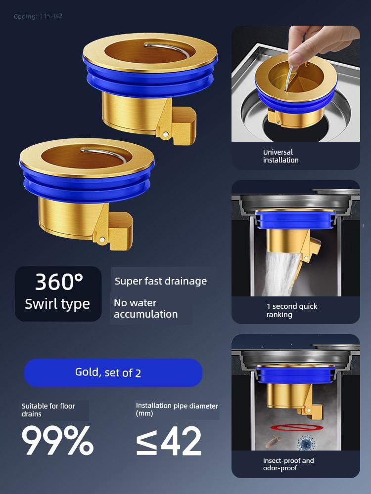Bathroom Floor Drain Deodorizer, Sewer Sealing Cover, Insect-Proof Toilet Universal Anti-Odor Device, Sealing Core