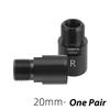 Bike Bicycle Pedal Extender 16mm/20mm for  9/16 in Threaded Pedals Chrome-Molybdenum Steel