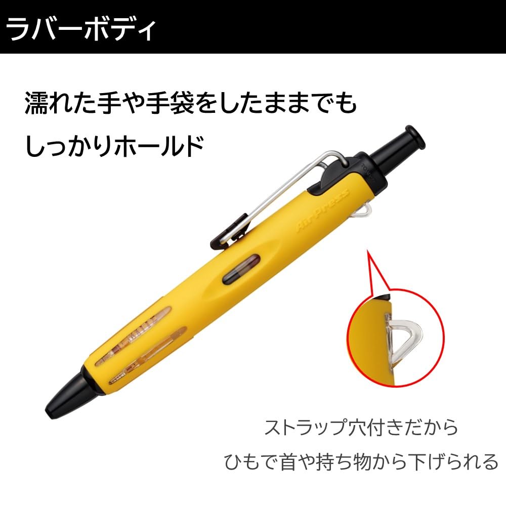 Шариковая ручка Tombow AirPress с нажимным механизмом 1 0,7 мм, на масляной основе, сине-серая, Ручка, BC-APN42