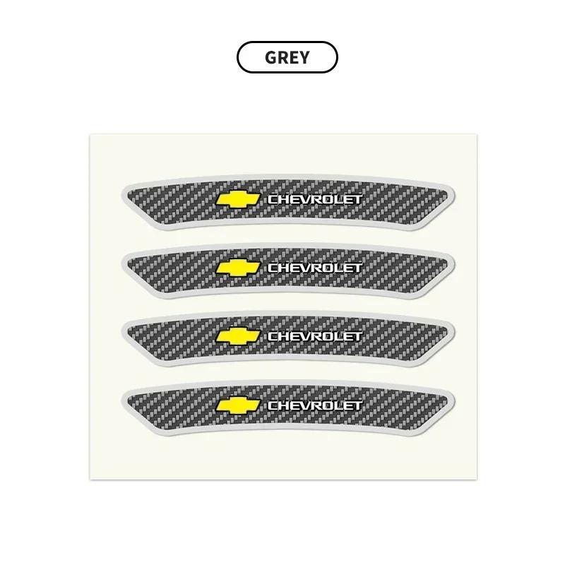 ZBJ1 4Pcs Car Wheel Hub Rim Stickers Auto Decor Decals Carbon Fiber Sticker For Chevrolet Cruze Captiva Sail Corsa Aveo Accessories