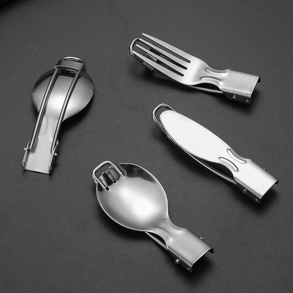 Picnic Travel Tableware Utensils Stainless Steel Camping Fork Cutlery Spork Spoon