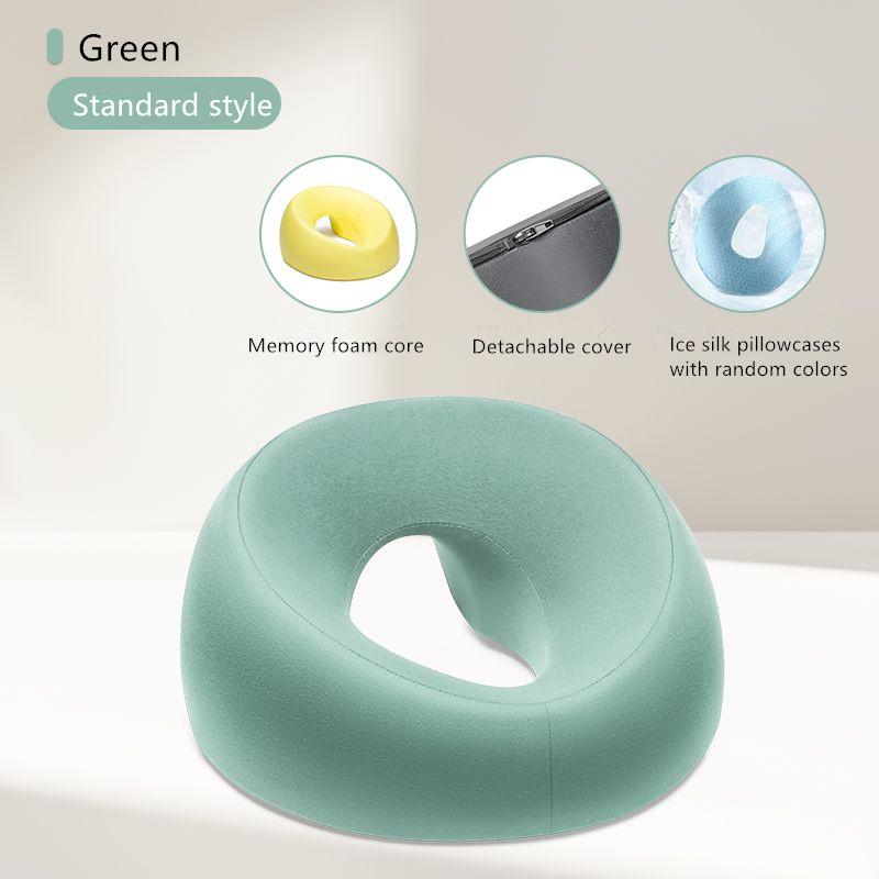 Soft Face Down Pillow Ergonomics Lying Down Pillow Memory Foam Breathable Head Rest Support Spa Massage Table Chair Foam Pillow