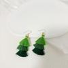 Серьги-кисточки с градиентом в виде рождественской елки - Европейские/Американские праздничные украшения для ушей 2024