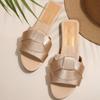 Luxury Designer Women Sandals 2025 New Woven with Comfortable Women's Sandals Casual Bottom Summer Flat Woman Slippers