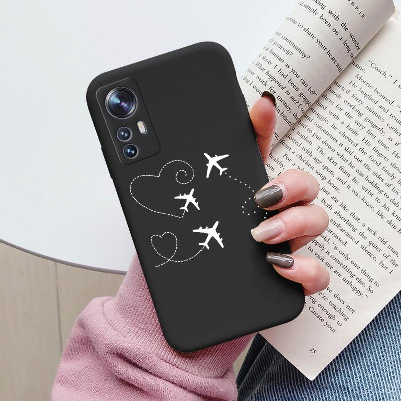 Цветочный чехол для телефона для Xiaomi 12T Mi12T Pro Funda Милое сердце Мультяшная сова Xiaomi 12 T Xiaomi12T Pro Матовый мягкий ТПУ задняя крышка
