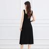 Solid color simple temperament camisole dress