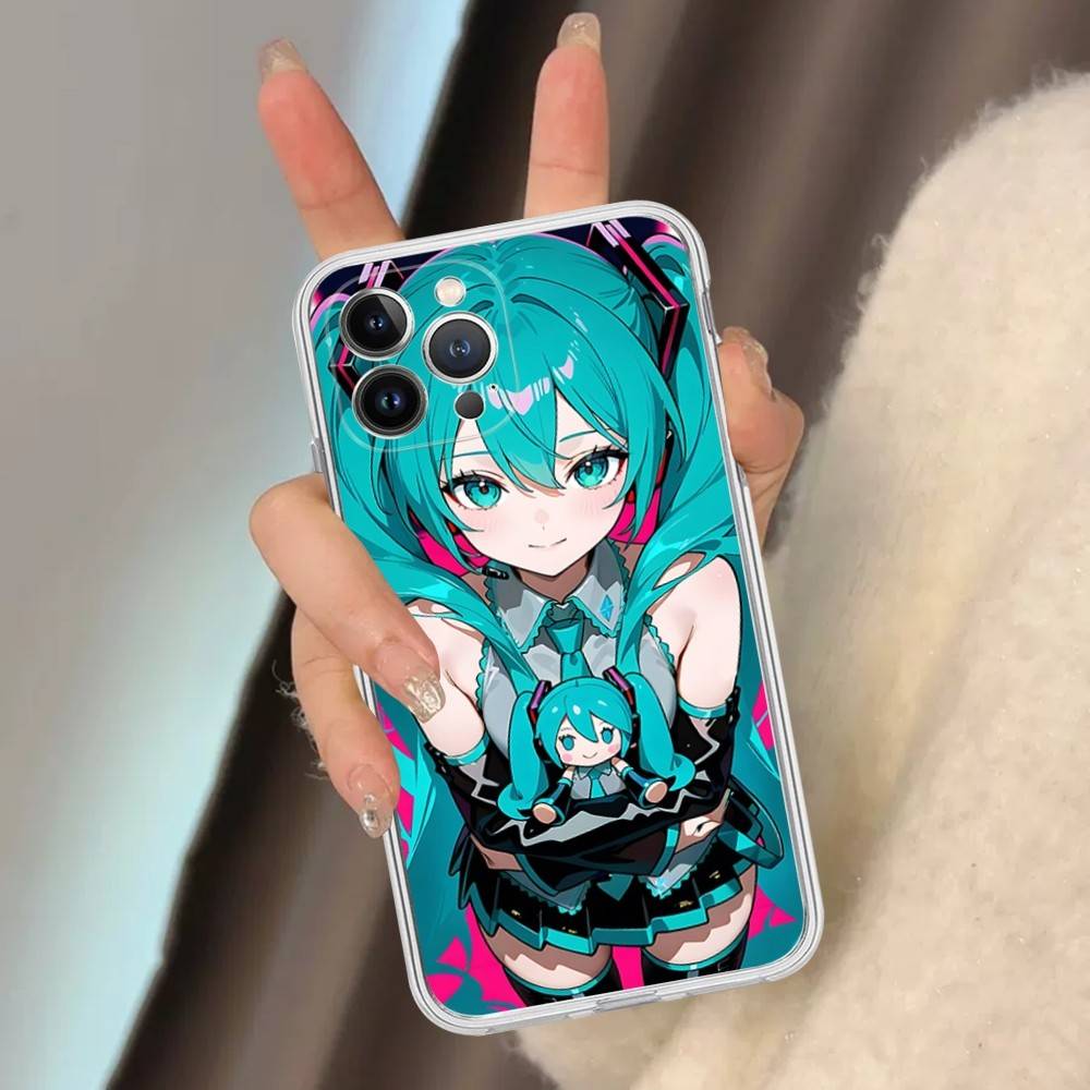Hatsun M-MikuES Аниме Для IPhone 11 12 13 14 15 16 17 Pro Max Plus 13 Mini Силиконовый Мягкий Прозрачный Задник