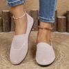 Large Size Flat-bottomed Fly-woven Shallow-mouth Single Shoes, Women's Soft-soled Lightweight Hollowed-out One-pedal Lazy Shoes