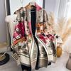 Women's Thick Warm Winter Plaid Print Imitation Cashmere Pashmina Shawl - Knitted Faux Cashmere Lady Wrap Scarf Blanket Foulard