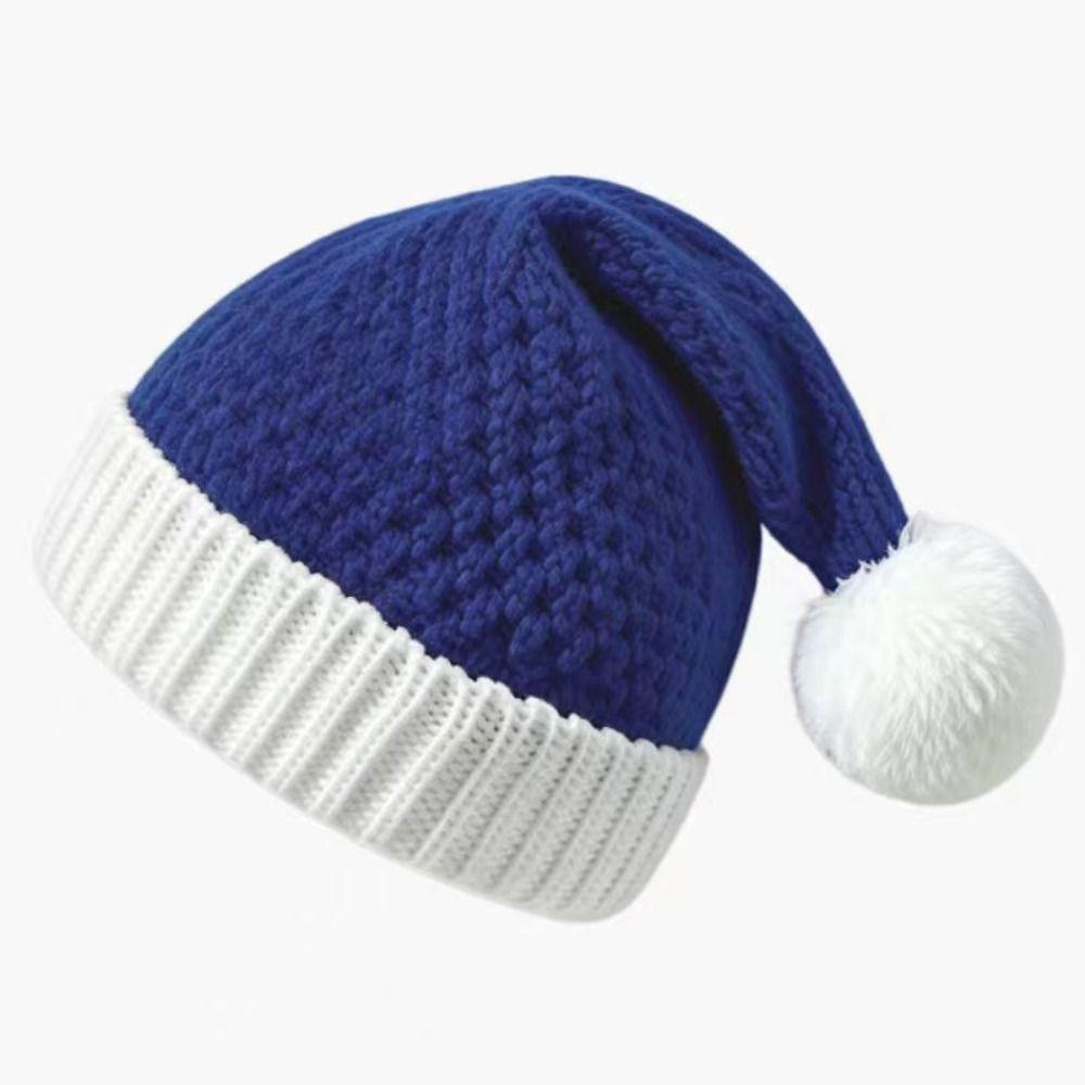 Knitted Knitted Christmas Hat With Pom Pom Christmas Party Hat Pom Pom Knit Cap  Adults and Kids