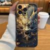 Дизайн с драконом в стиле аниме для Apple iPhone 17 16 16E 15 14 13 12 11 Pro Max Plus Черный Мягкий Силиконовый Чехол для Телефона