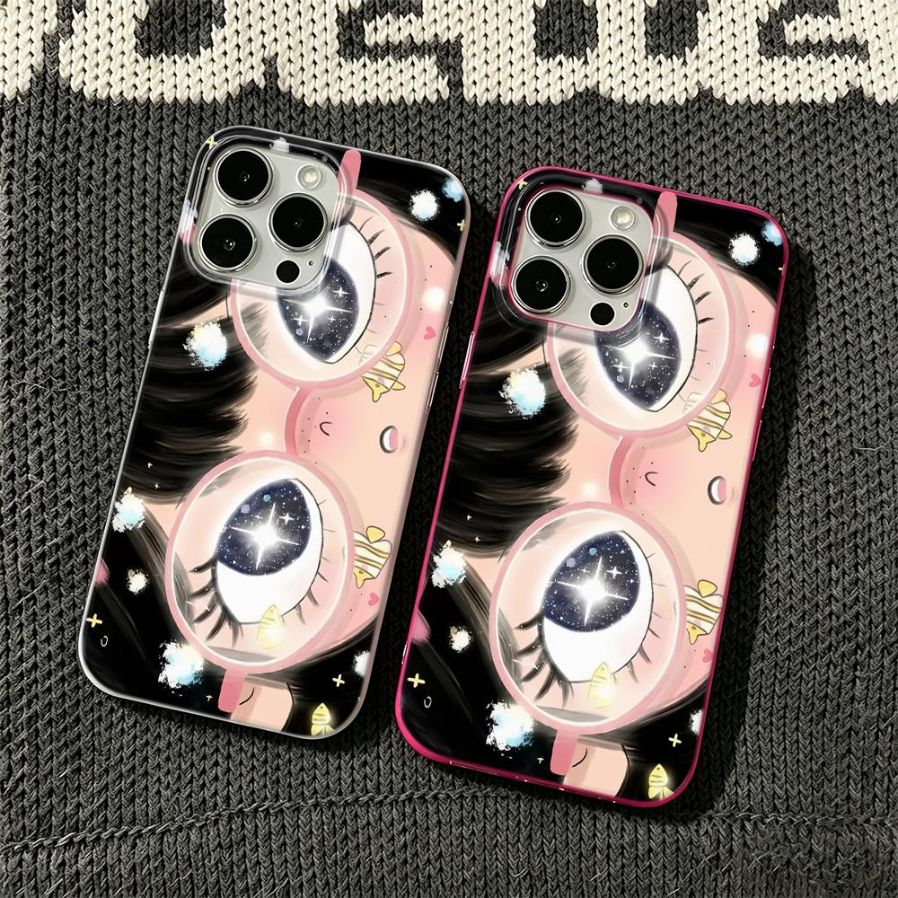 Phone Case For Iphone 17 Air 11 Pro Max 13 15 Plus 12 14 16 Absorbent Heavy Duty Anti Break Little Girl With Shining Eyes Cover