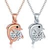 Rose Gold Color Little Dolphin Pendant Necklace Wild Women's Clavicle Chain Jewelry