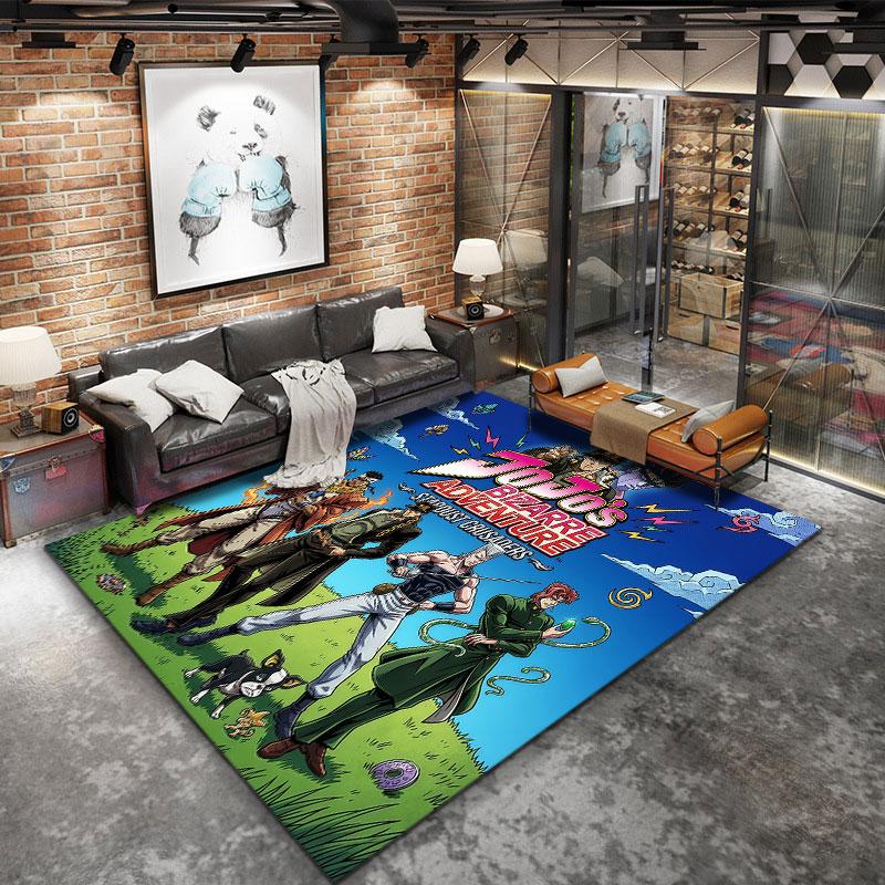 Jojos Bizarre Adventure Carpet Rug For Living Room Bedroom Home Sofa Decoration Kids Play Nonslip Floor Mat