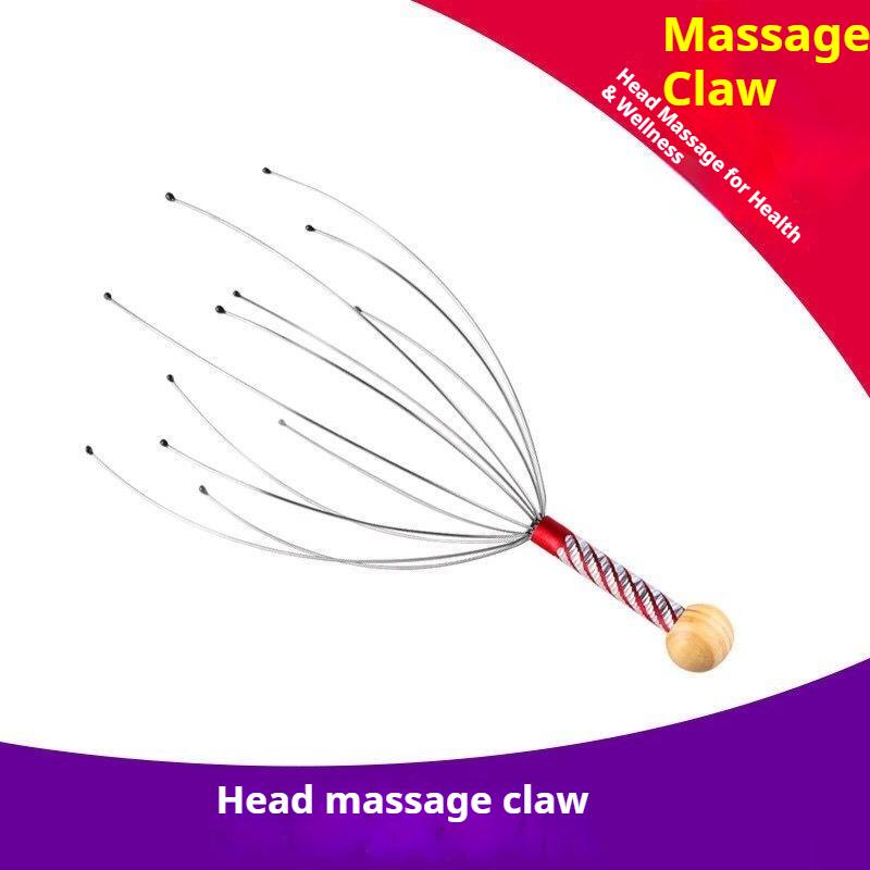 Массажер для головы «Осьминог», извлекатель душ, захват и проглатывание, артефакт «почесать голову», зуд кожи головы, меридианы, почесывание макушки головы