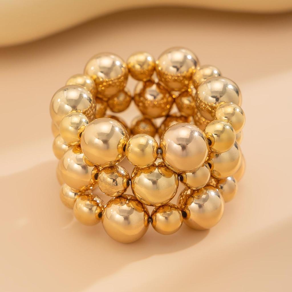 Комплект браслетов с французским жемчугом Exaggerated: Европейские и американские универсальные украшения из бисера из 3 предметов