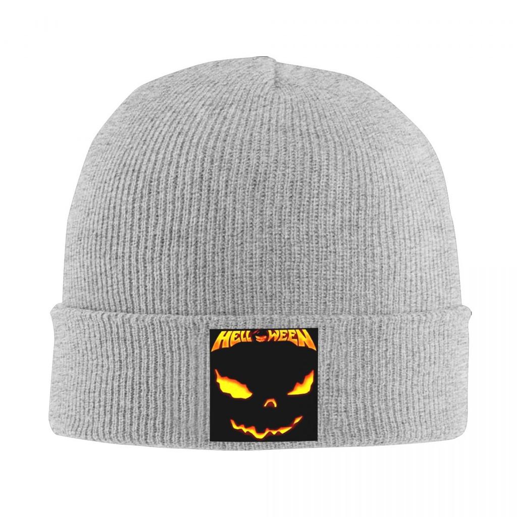 Helloween Rock Band Warm Knitted Cap Fashion Bonnet Hat Autumn Winter Outdoor Beanies Hats for Unisex Adult