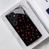 Стеклянный чехол для телефона с принтом в виде сердца для Samsung galaxy S26 S25 S24 S23 S22 S21 S20 FE Ultra Plus5GЗащитная задняя крышка от падения