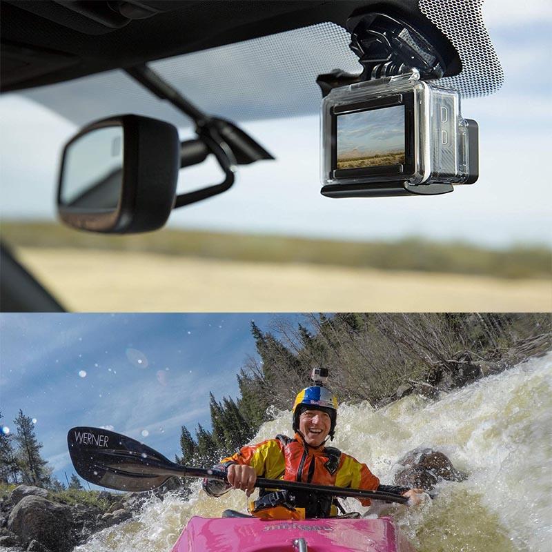 Adhesive Mounts For GoPro 13 12 9 8 7 5 Curved Flat Mounts Sticky Pads for Go Pro Dji SJCAM Action Camera Helmet Board Car