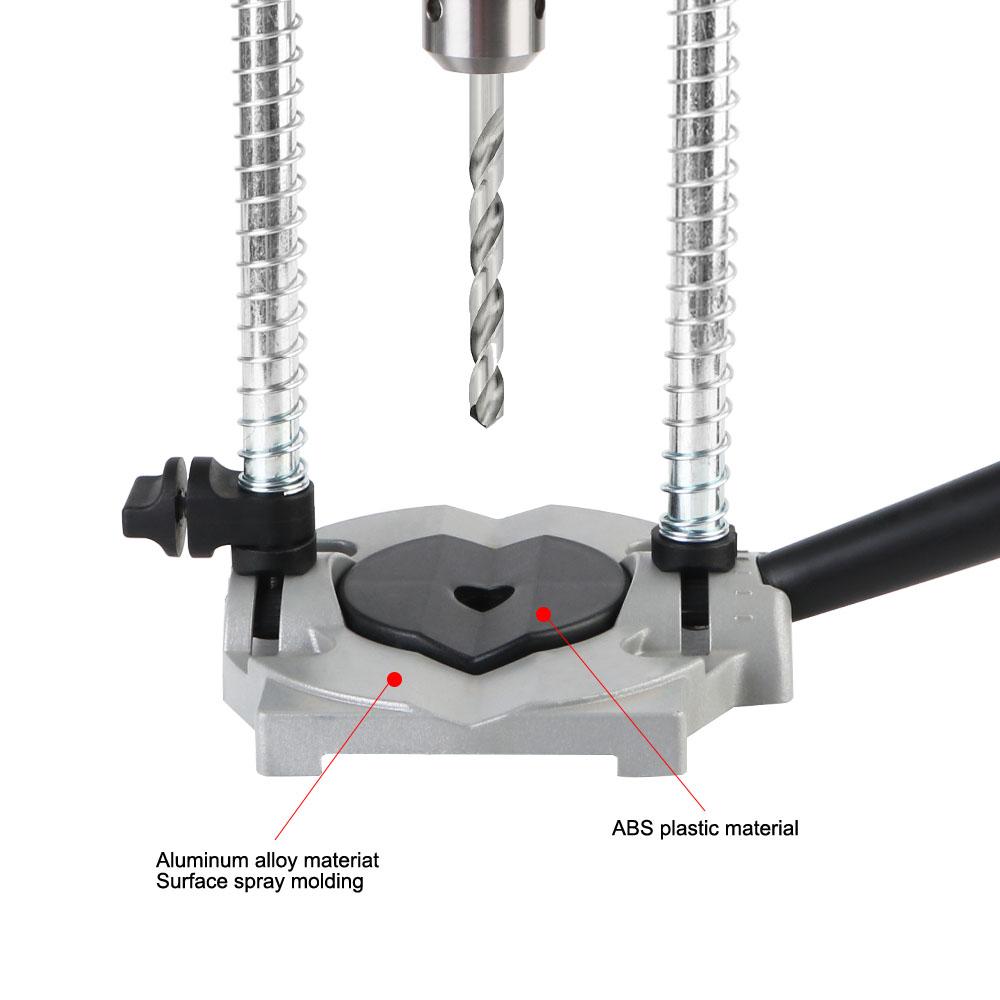 Многофункциональная регулируемая стойка для дрели с углом наклона 0-45 градусов, со стальной колонной для деревообработки, электроинструмент, алюминиевое основание