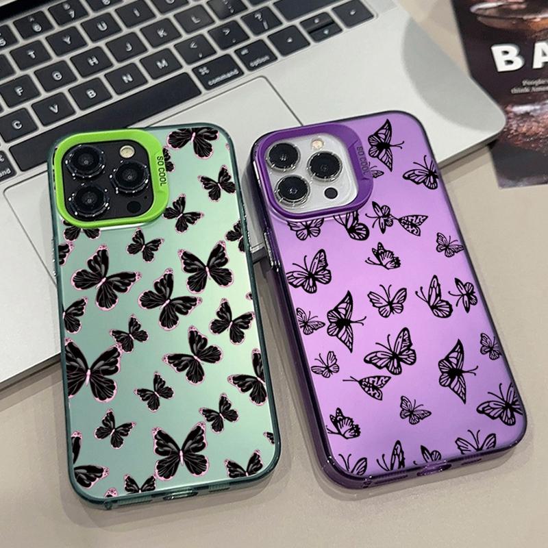 Чехол с рисунком бабочки, устойчивый к падениям, для Xiaomi Redmi 13C Poco C65 Samsung S24 Ultra A55 iPhone 15 Huawei Honor 90, противоударный защитный бампер