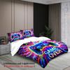 3PCS Neon Graffiti Gaming Controller Duvet Cover Set Vibrant Gaming Bedding for Teen Boys No Insert Queen Size Trendy Room Decor