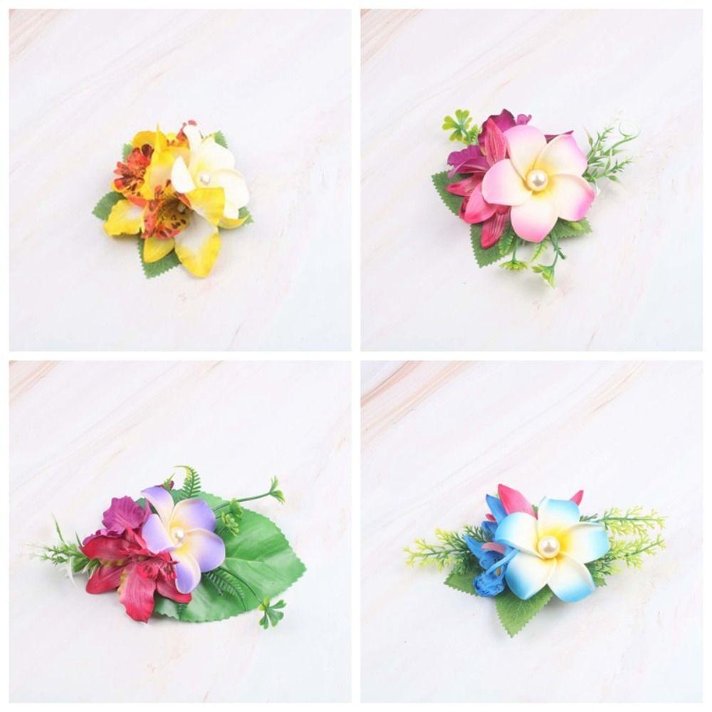 Thai Style Frangipane Hair Clip Sweet Girls Hairpin Eggs Flower Side Clip Beach