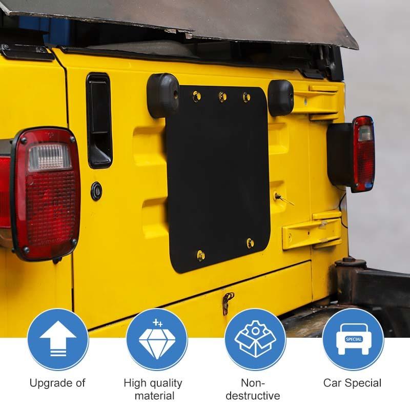Spare Tire Carrier Filler Plate Tailgate Plug Vent Plate Cover For Jeep Wrangler TJ 1997-2006 Exterior Accessories