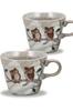 Waza No Kura Stylish Mug Pair Set Kutani Ware Owl Pottery Luxury Brand Tableware Made In Japan