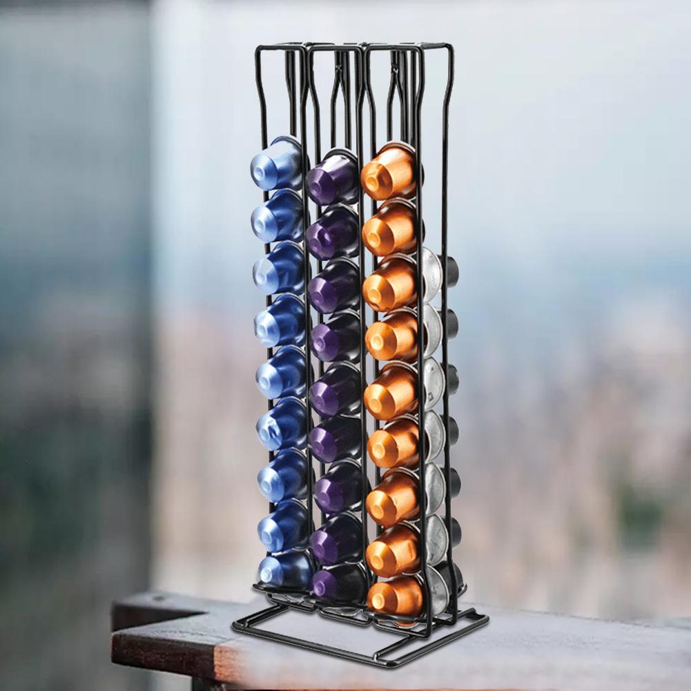 Household Iron Coffee Capsule Storage Rack Stand Accessory for Offices Kitchen Coffee Shop