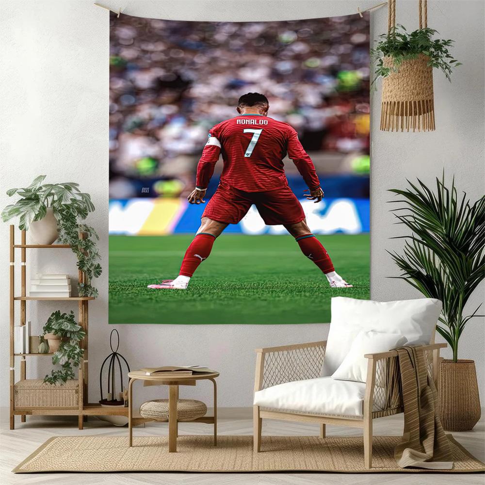 Cristiano Ronaldo Wall Decor Tapestry Art For Pet Memorial Birthdaywedding Party Backdrop Family Gift