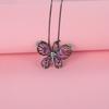 Original Designer Natural Garnet Butterfly Pendant, Luxurious and High-end 925 Silver Natural Gemstone Necklace Pendant