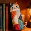 1 шт. Сумка для хранения с дизайном в стиле color block и мультяшным котом, пенал в японском стиле, пэчворк, милые школьные принадлежности для девочек