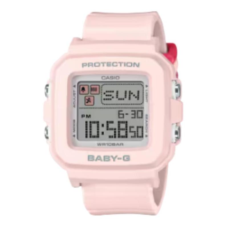 Casio BABY-G серия BGD-10 водонепроницаемость 100 метров Кварцевый ремешок из смолы женские часы серый циферблат BGD-10L-4JR