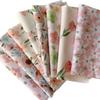 Set of 8 Floral Print Stylish Fabric Scraps for and Pink Fabric, 40x50cm, Crafts, Patchwork, More,
