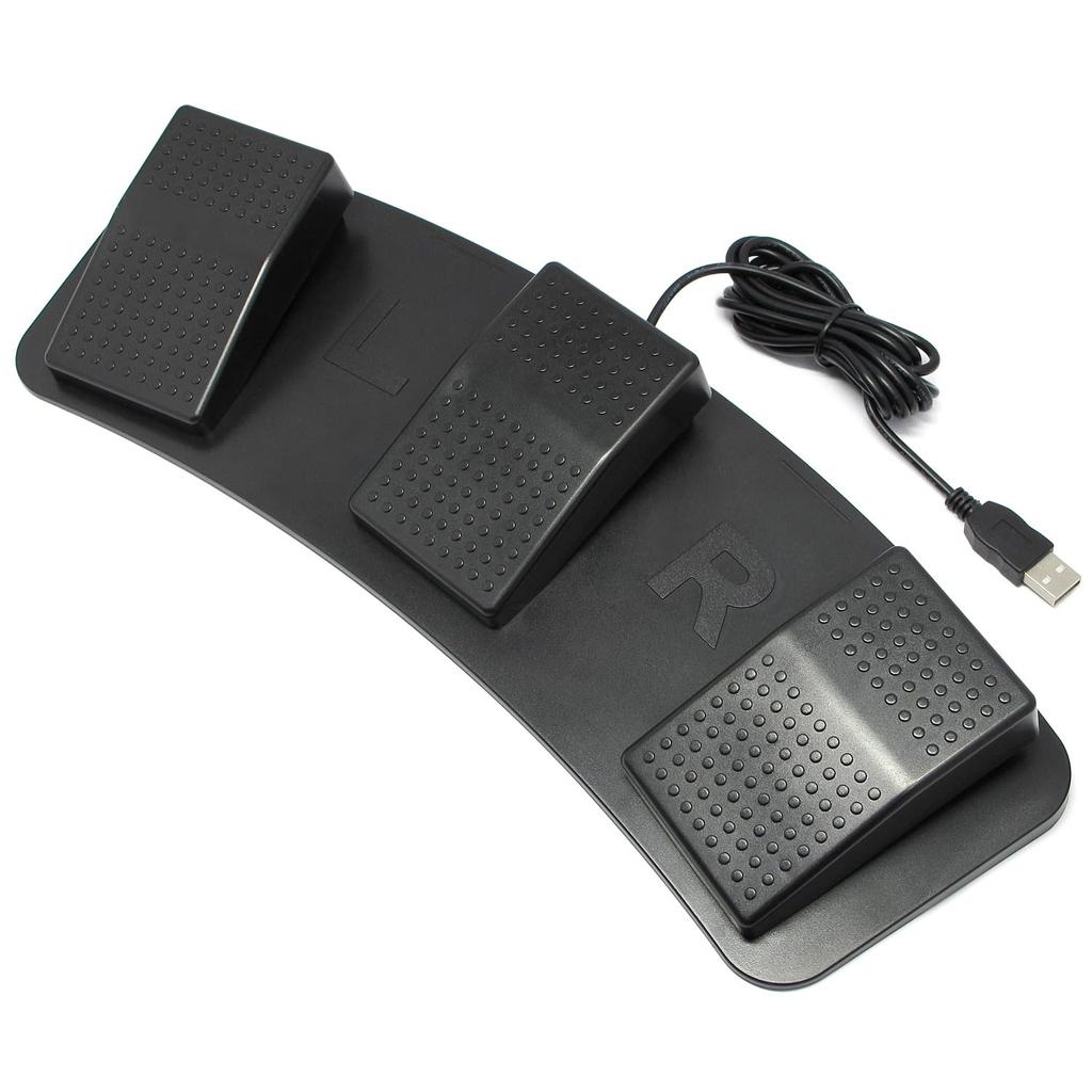 Root R USB Foot Pedal Mouse Operation 3-way Switch, Compatible, RI-FP3BK-AN
