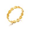 Light Luxury Stainless Steel Adjustable Coin Open Rings for Women Delicate Chain Stackable Party Jewelry Accessories