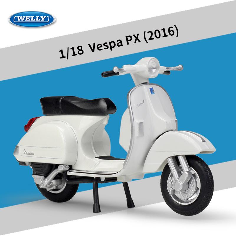 Welly 1/18 2016 Vespa PX Сплав Масштабная Модель Мотоцикла Литье под Давлением Игрушечные Транспортные Средства Металлическая Коллекция Автомобилей Детские Игрушечные Транспортные Средства Подарок